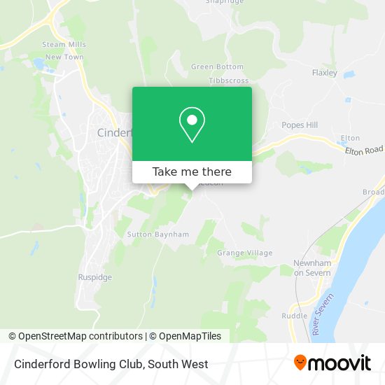 Cinderford Bowling Club map