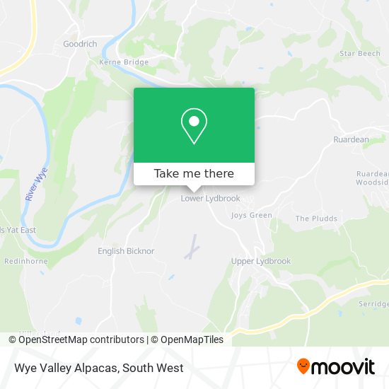 Wye Valley Alpacas map