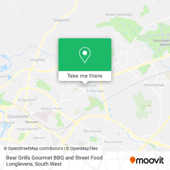 Bear Grills Gourmet BBQ and Street Food Longlevens map