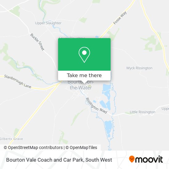 Bourton Vale Coach and Car Park map