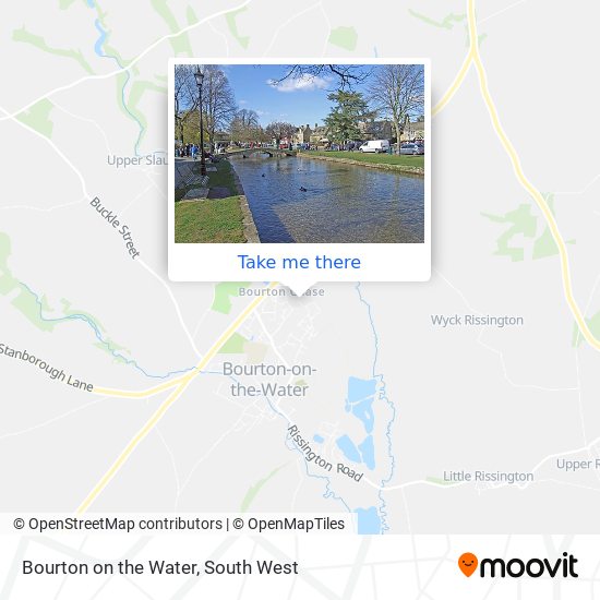 Bourton on the Water map