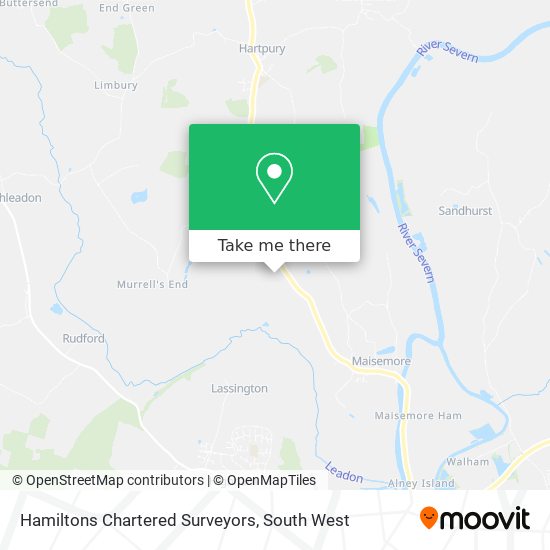 Hamiltons Chartered Surveyors map