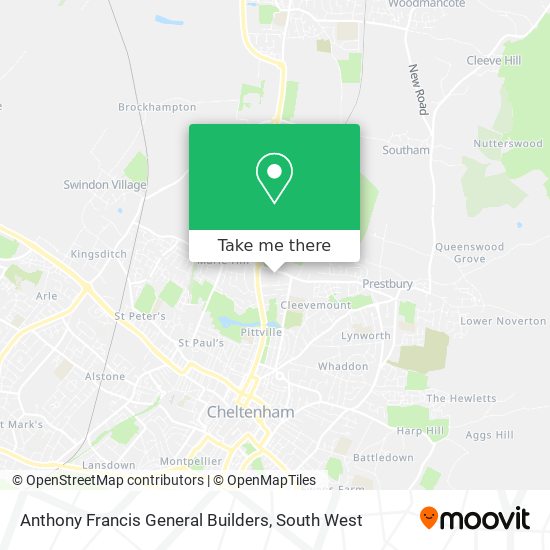 Anthony Francis General Builders map