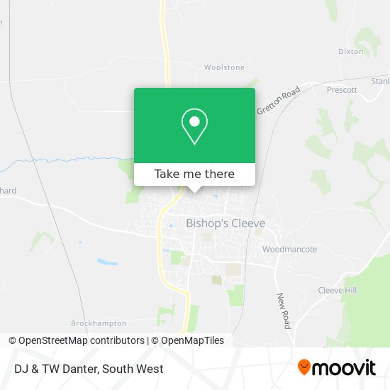 DJ & TW Danter map