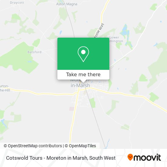 Cotswold Tours - Moreton in Marsh map