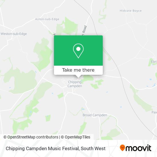 Chipping Campden Music Festival map