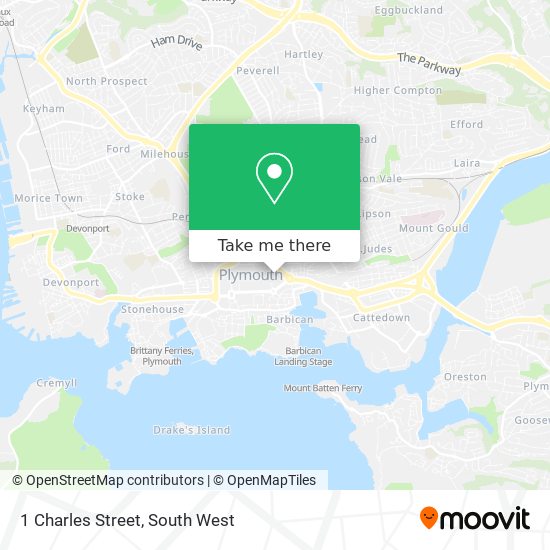1 Charles Street map