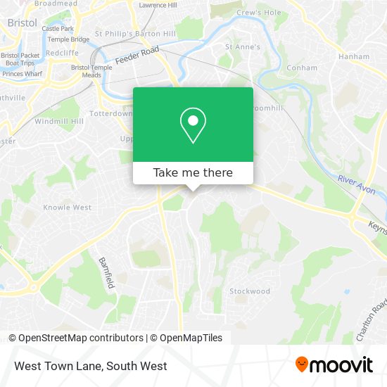 West Town Lane map