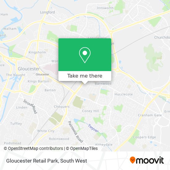 Gloucester Retail Park map