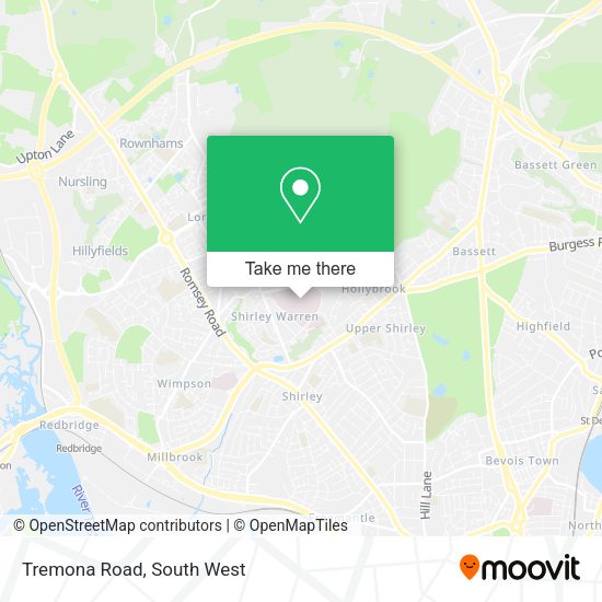 How to get to Tremona Road in Southampton by bus or train?