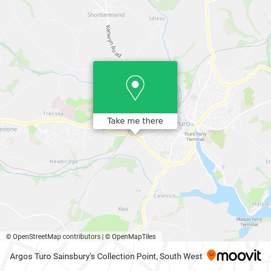 Argos Turo Sainsbury's Collection Point map