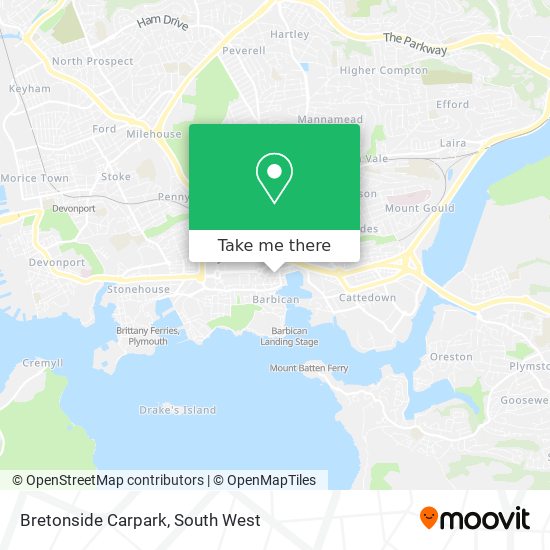 Bretonside Carpark map