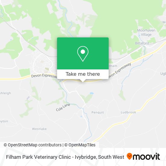 Filham Park Veterinary Clinic - Ivybridge map