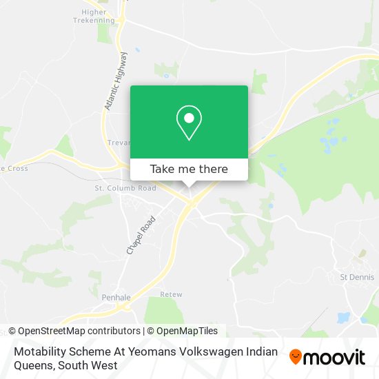 Motability Scheme At Yeomans Volkswagen Indian Queens map