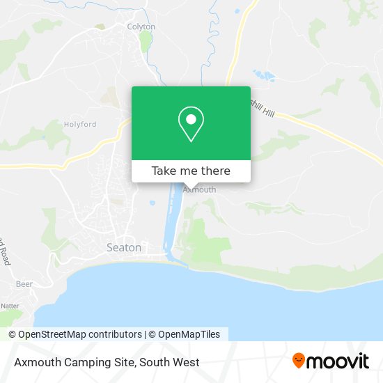Axmouth Camping Site map