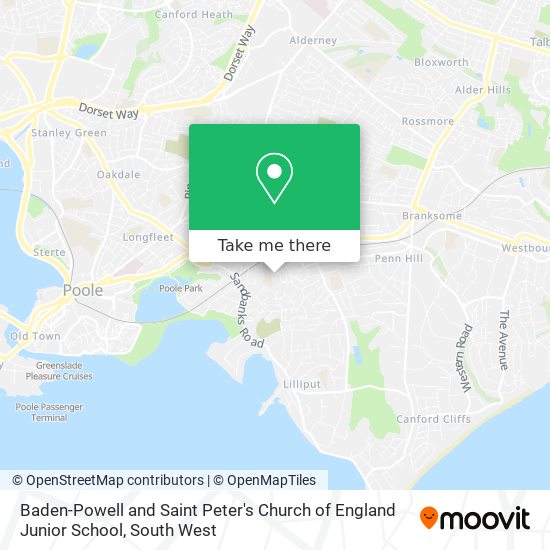 Baden-Powell and Saint Peter's Church of England Junior School map