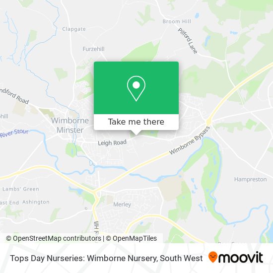 Tops Day Nurseries: Wimborne Nursery map