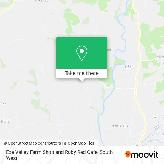 Exe Valley Farm Shop and Ruby Red Cafe map