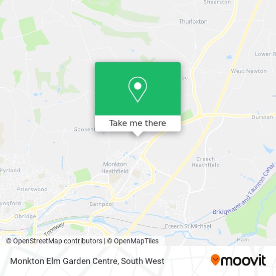 Monkton Elm Garden Centre map