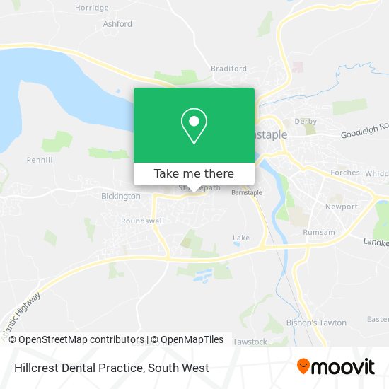 Hillcrest Dental Practice map