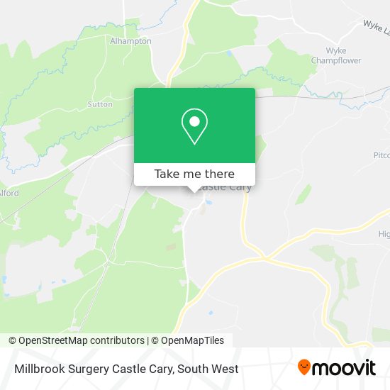 Millbrook Surgery Castle Cary map