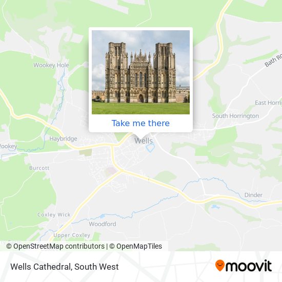 Wells Cathedral map