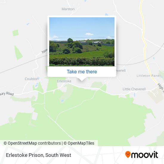 Erlestoke Prison map