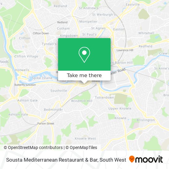 Sousta Mediterranean Restaurant & Bar map