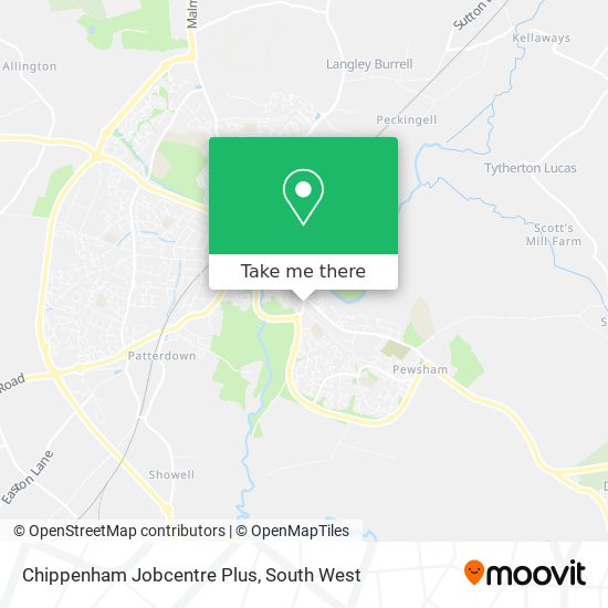 Chippenham Jobcentre Plus map