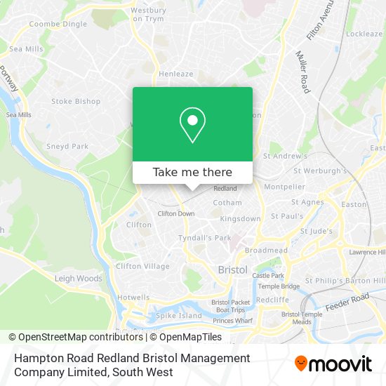 Hampton Road Redland Bristol Management Company Limited map