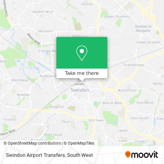 Swindon Airport Transfers map