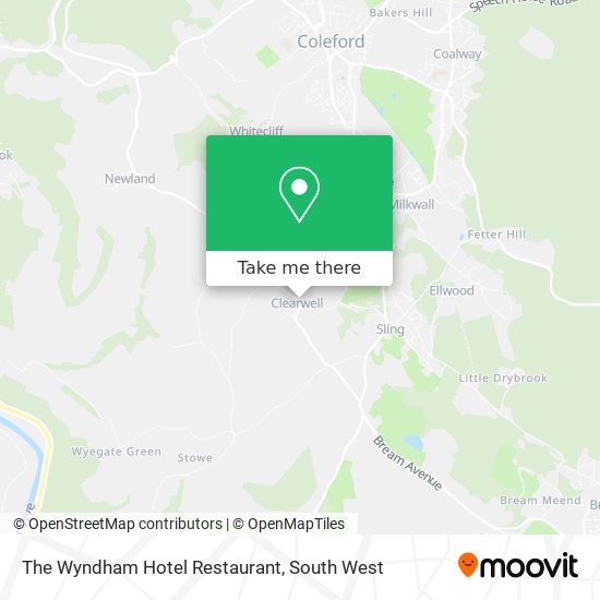 The Wyndham Hotel Restaurant map