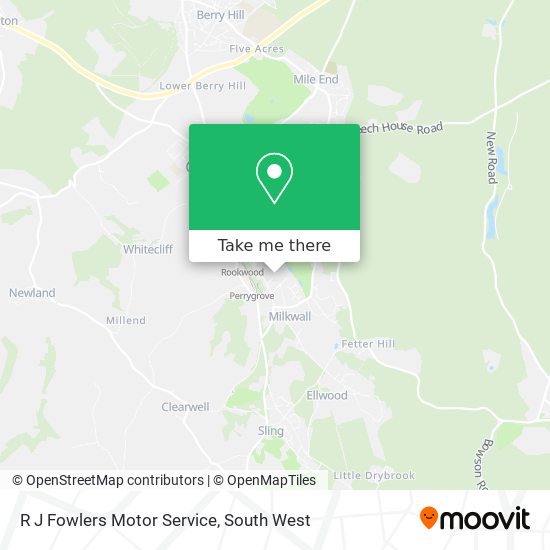 R J Fowlers Motor Service map