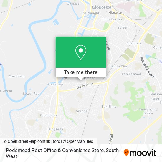 Podsmead Post Office & Convenience Store map