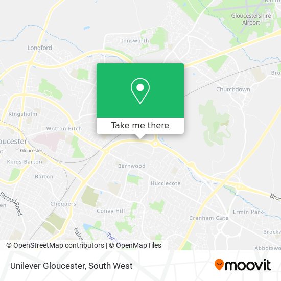 Unilever Gloucester map