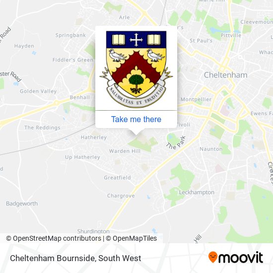 Cheltenham Bournside map