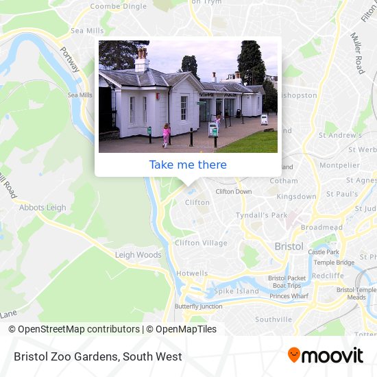 Bristol Zoo Gardens map