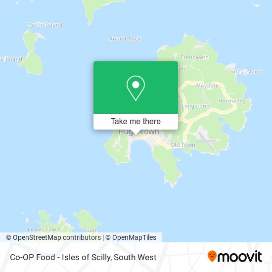 Co-OP Food - Isles of Scilly map
