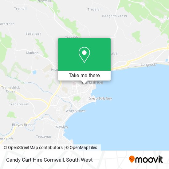 Candy Cart Hire Cornwall map