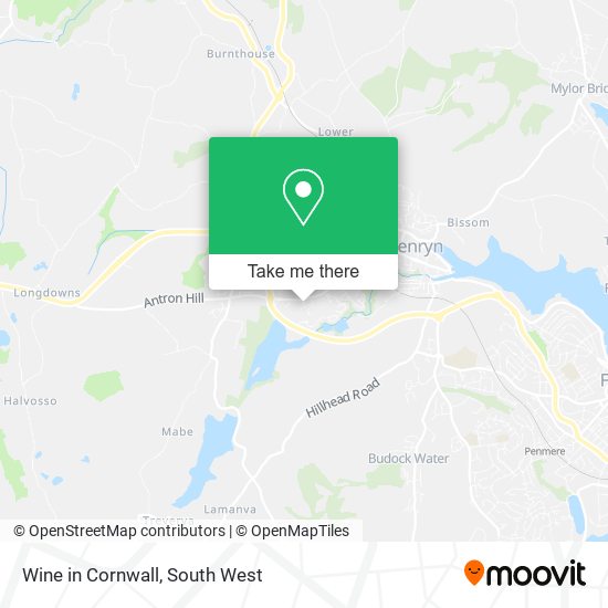 Wine in Cornwall map
