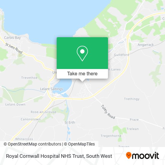 Royal Cornwall Hospital NHS Trust map