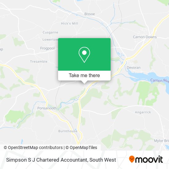 Simpson S J Chartered Accountant map