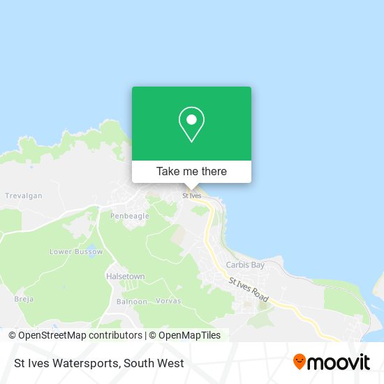 St Ives Watersports map