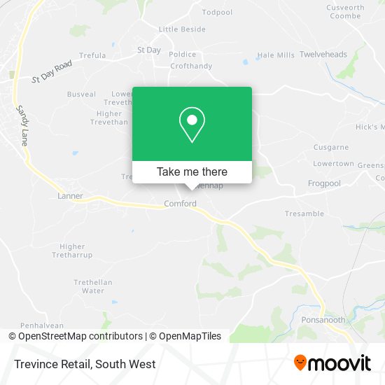 Trevince Retail map
