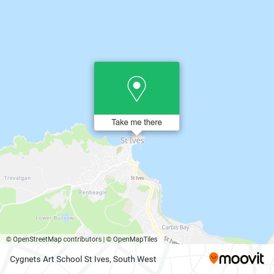 Cygnets Art School St Ives map