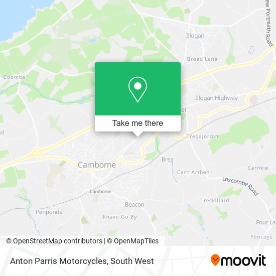 Anton Parris Motorcycles map