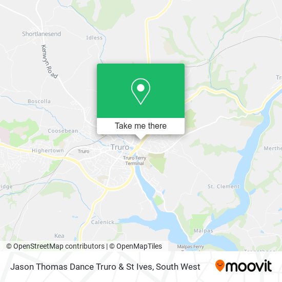 Jason Thomas Dance Truro & St Ives map
