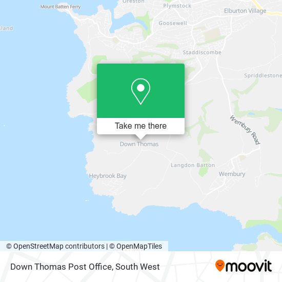 Down Thomas Post Office map