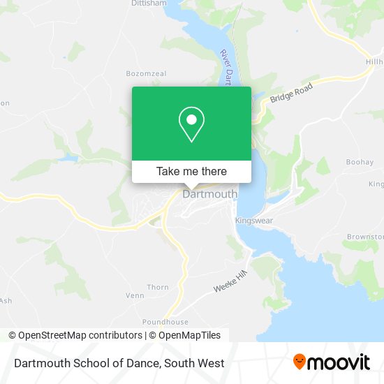 Dartmouth School of Dance map