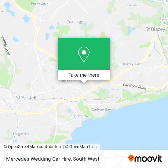 Mercedes Wedding Car Hire map